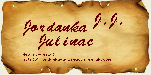 Jordanka Julinac vizit kartica